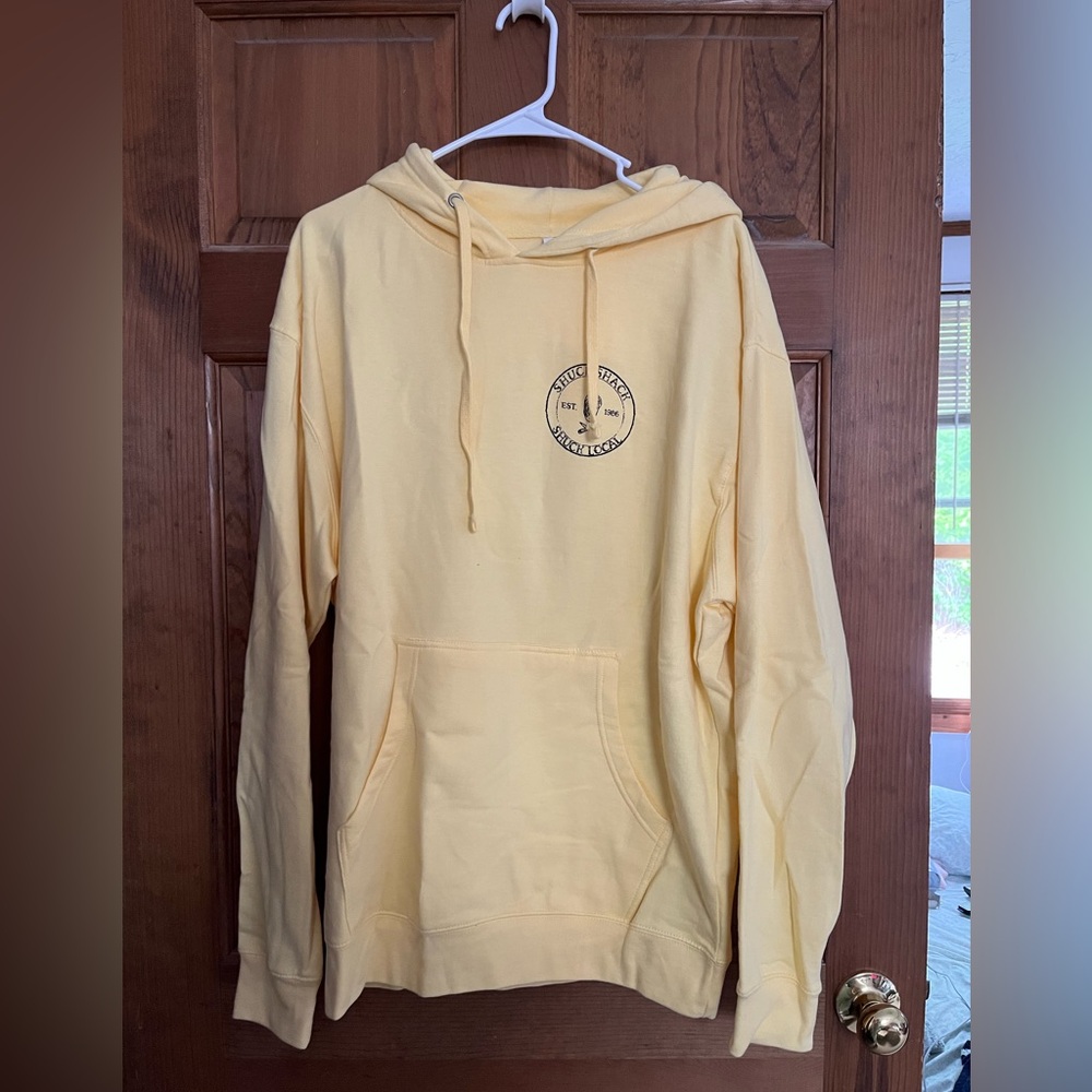 pale yellow shuck shack marthas vineyard sweatshirt